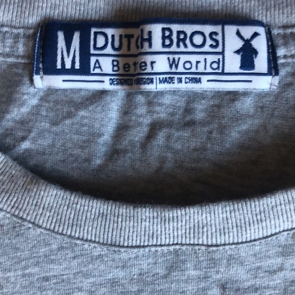 Dutch Bros Grey Graphic T-shirt Size Medium - Picture 2 of 3